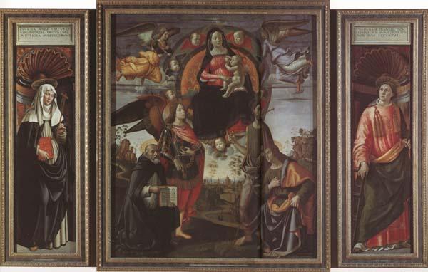 Domenicho Ghirlandaio Madonna in der Gloriole mit Heiligen Germany oil painting art